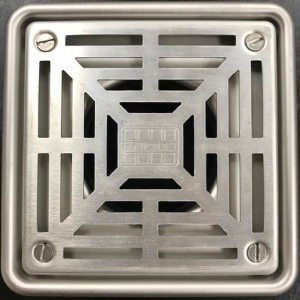 4" x 4" Brushed Stainless Drain