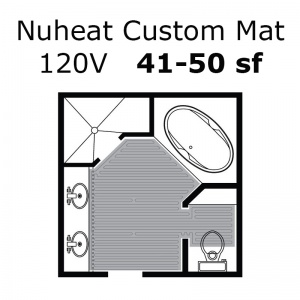   120 Volt 41 - 50 sf Custom Heat Mat