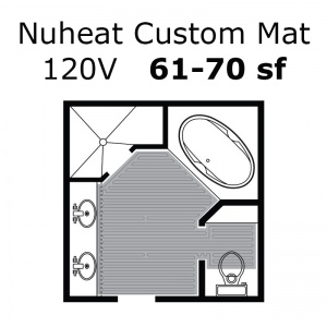   120 Volt 61 - 70 sf Custom Heat Mat