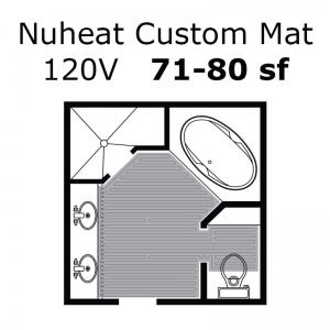   120 Volt 71 - 80 sf Custom Heat Mat