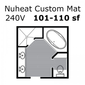   240 Volt 101 - 110 sf Custom Heat Mat