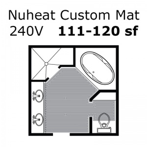   240 Volt 111 - 120 sf Custom Heat Mat