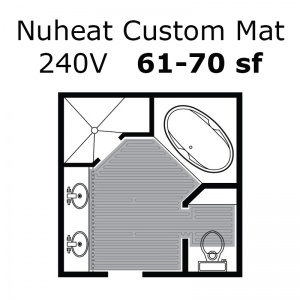   240 Volt 61 - 70 sf Custom Heat Mat