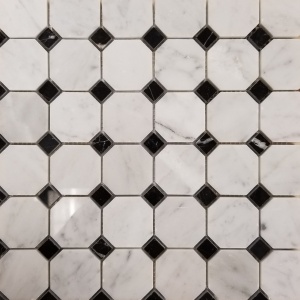   2" Octagon w/Nero Marquina Mosaic